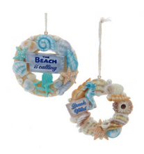 Load image into Gallery viewer, BEACH SEASHELL WREATH ORNAMENT
