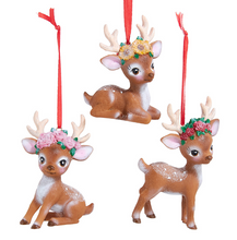 Load image into Gallery viewer, FLOWER DEER ORNAMENT
