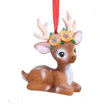 Load image into Gallery viewer, FLOWER DEER ORNAMENT

