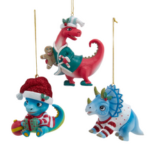 Load image into Gallery viewer, PAJAMA PARTY DINO ORNAMENT
