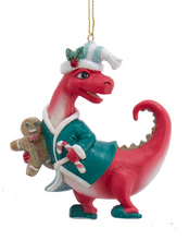 Load image into Gallery viewer, PAJAMA PARTY DINO ORNAMENT
