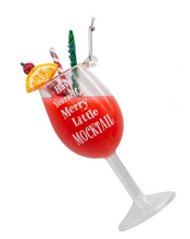 Load image into Gallery viewer, GLASS HOLIDAY MOCKTAIL ORNAMENT
