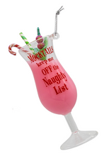 Load image into Gallery viewer, GLASS HOLIDAY MOCKTAIL ORNAMENT
