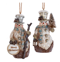 Load image into Gallery viewer, RUSTIC GLAM SNOWMAN ORNAMENT
