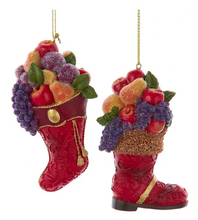 Load image into Gallery viewer, SUGAR FROST FRUIT STOCKING &amp; BOOT ORNAMENT

