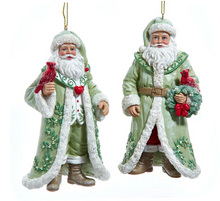 Load image into Gallery viewer, MISTLETOE SANTA ORNAMENT
