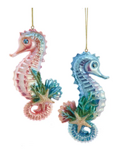 Load image into Gallery viewer, ELECTROPLATED SEAHORSE ORNAMENT
