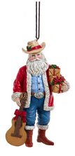 Load image into Gallery viewer, WESTERN COWBOY SANTA ORNAMENT
