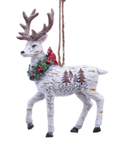 Load image into Gallery viewer, BIRCH BERRIES BEAR OR DEER ORNAMENT

