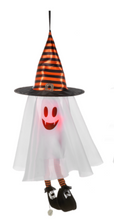 Load image into Gallery viewer, HANGING KICKING &amp; CRACKLING JACK-O-LANTERN GHOST!
