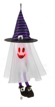 Load image into Gallery viewer, HANGING KICKING &amp; CRACKLING JACK-O-LANTERN GHOST!
