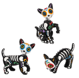 SUGAR SKULL CAT FIGURE