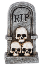 Load image into Gallery viewer, SKULL TOMBSTONE FIGURINE
