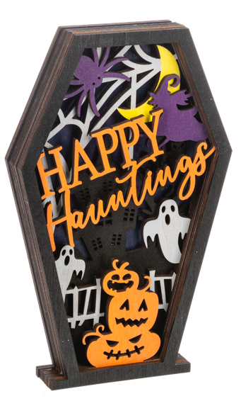 WOODEN LAYERED COFFIN DÉCOR