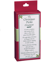 Load image into Gallery viewer, GLASS PICKLE ORNAMENT IN GIFT BOX
