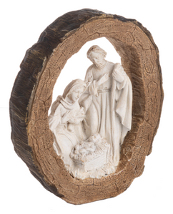 LOG NATIVITY FIGURE