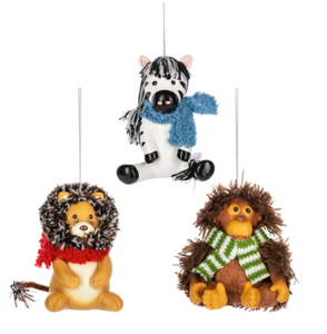 FLUFFY FRIENDS WITH SCARVES ORNAMENT