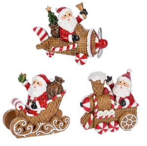 WAFFLE CONE SANTA FIGURINE