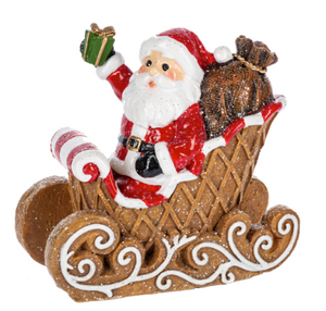 WAFFLE CONE SANTA FIGURINE