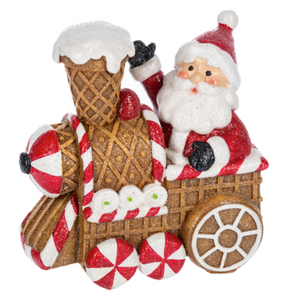 WAFFLE CONE SANTA FIGURINE