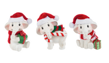 Load image into Gallery viewer, THE WHITE ELEPHANT - FIGURINE  WITH SANTA HATS
