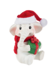 Load image into Gallery viewer, THE WHITE ELEPHANT - FIGURINE  WITH SANTA HATS
