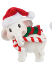 Load image into Gallery viewer, THE WHITE ELEPHANT - FIGURINE  WITH SANTA HATS
