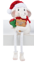 Load image into Gallery viewer, THE WHITE ELEPHANT - SHELFSITTERS WITH SANTA HATS
