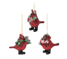 Load image into Gallery viewer, CARDINAL WITH BOOTS ORNAMENT
