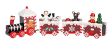 Load image into Gallery viewer, WOODEN CHRISTMAS GINGERBREAD TRAIN FIGURINE IN A BOX
