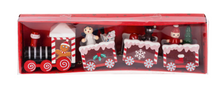 Load image into Gallery viewer, WOODEN CHRISTMAS GINGERBREAD TRAIN FIGURINE IN A BOX
