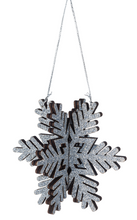 Load image into Gallery viewer, LASER CUT SNOWFLAKE ORNAMENT
