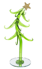 Load image into Gallery viewer, GLASS SLANTED CHRISTMAS TREE WITH ORNAMENTS
