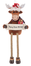 Load image into Gallery viewer, MERRY CHRIS - MOOSE ORNAMENT
