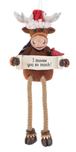 Load image into Gallery viewer, MERRY CHRIS - MOOSE ORNAMENT
