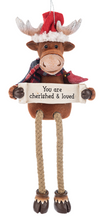 Load image into Gallery viewer, MERRY CHRIS - MOOSE ORNAMENT
