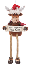 Load image into Gallery viewer, MERRY CHRIS - MOOSE ORNAMENT
