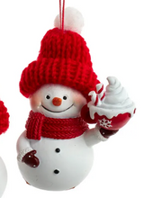Load image into Gallery viewer, SNOWMAN - KNIT HAT ORNAMENT
