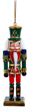 Load image into Gallery viewer, GOLD, RED &amp; BLUE NUTCRACKER ORNAMENT
