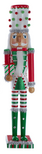 Load image into Gallery viewer, RED, GREEN &amp; WHITE NUTCRACKER
