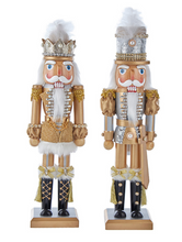 Load image into Gallery viewer, 15"WOODEN GOLD NUTCRACKER
