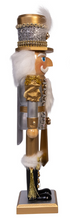 Load image into Gallery viewer, 15"WOODEN GOLD NUTCRACKER
