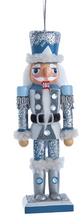 Load image into Gallery viewer, BLUE WOODEN NUTCRACKER ORNAMENT
