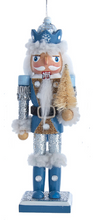 Load image into Gallery viewer, BLUE WOODEN NUTCRACKER ORNAMENT
