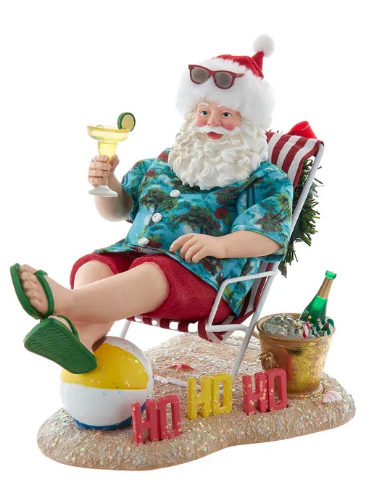 FABRICHə SANTA SITTING ON BEACH CHAIR