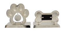 Load image into Gallery viewer, RED &amp; BLACK MIRRORED DOG BONE &amp; PAW STOCKING HOLDER
