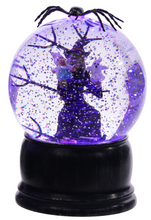 Load image into Gallery viewer, HALLOWEEN  SWIRL GLITTER GLOBE SPIDER ON TOP WITH SOUND
