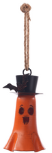 Load image into Gallery viewer, METAL ORANGE VINTAGE PUMPKIN WITH HAT BELLS
