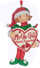 Load image into Gallery viewer, "MOM'S FAVORITE" GIRL OR BOY ORNAMENT
