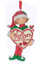 Load image into Gallery viewer, "MOM'S FAVORITE" GIRL OR BOY ORNAMENT
